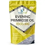 NutriVolv Evening Primrose Oil 1000mg, Valuable Supplement for Women's Health, Hormone Balance, Eczema, Acne - PMS | 90 Capsules