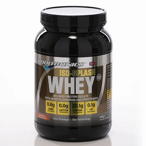 Boditronics ISO-SPLASH Clear Whey Protein Powder - 92% Whey Protein Isolate - Flavoured - 908g