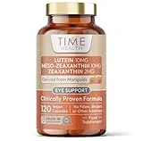 Time Health Lutein 10mg - Meso-zeaxanthin 10mg - Zeaxanthin 2mg – Micro-encapsulated Formula – 100% Pure Natural Highly Bioavailable – UK Manufactured - 120 Capsules