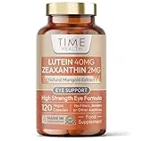 Time Health Lutein 40mg with Zeaxanthin 2mg – New Micro-encapsulated Formula – 100% Pure Natural Highly Bioavailable – UK Manufactured - 120 Capsules