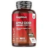 WeightWorld Apple Cider Vinegar Capsules 1860mg - 2 Months Supply - 180 Capsules - 4 Probiotic Strains (2 Billion CFUs) - with Cayenne Pepper, Turmeric & Ginger - Non-GMO & Vegan ACV Supplement - Made in the UK