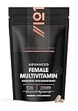 ALPHA01 Women's Multivitamins & Minerals with Collagen & Hyaluronic Acid - 27 Essential Vitamins, Minerals, & Botanicals - 90 Tablets – No Synthetic Fillers or Binders – by Alpha01