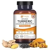 PH PROWISE Healthcare Organic Turmeric Capsules High Strength 1440mg | 120 Capsules with Black Pepper, Ginger & Active Ingredient Curcumin (2 Month Supply) | Made in UK by Prowise Healthcare