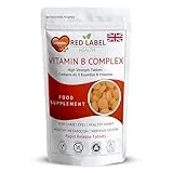 Red Label Health Red Label Health Vitamin B Complex High Strength 360 Tablets (1 Year Supply) - B1, B2, B3, B5, B6, B12, Biotin & Folic Acid for Men & Women, Vegan & Vegetarian-Friendly