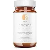 QSTA Nootropic - Memory and Concentration Supplement with Bacopa Monnieri, Ginkgo Biloba, Tyrosine, Theanine, Caffeine, Vitamins B6 and B12 - Study Memory and Natural Focus Supplement - 60 Capsules