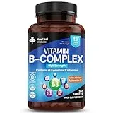 NEW LEAF PRODUCTS Vitamin B Complex - 365 Small Tablets - All 8 B Vitamins B1-B2-B3-B5-B6-B12, (1 Year Supply) High Strength Biotin, Folic Acid and Vitamin C - Reduction of Tiredness, Energy & Immune Support - UK Made
