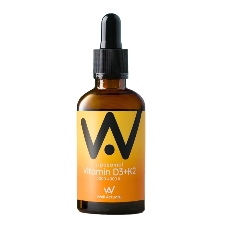 Well Actually Well.Actually. Liposomal Vitamin D3 + K2 Pipette - Orange & Mango