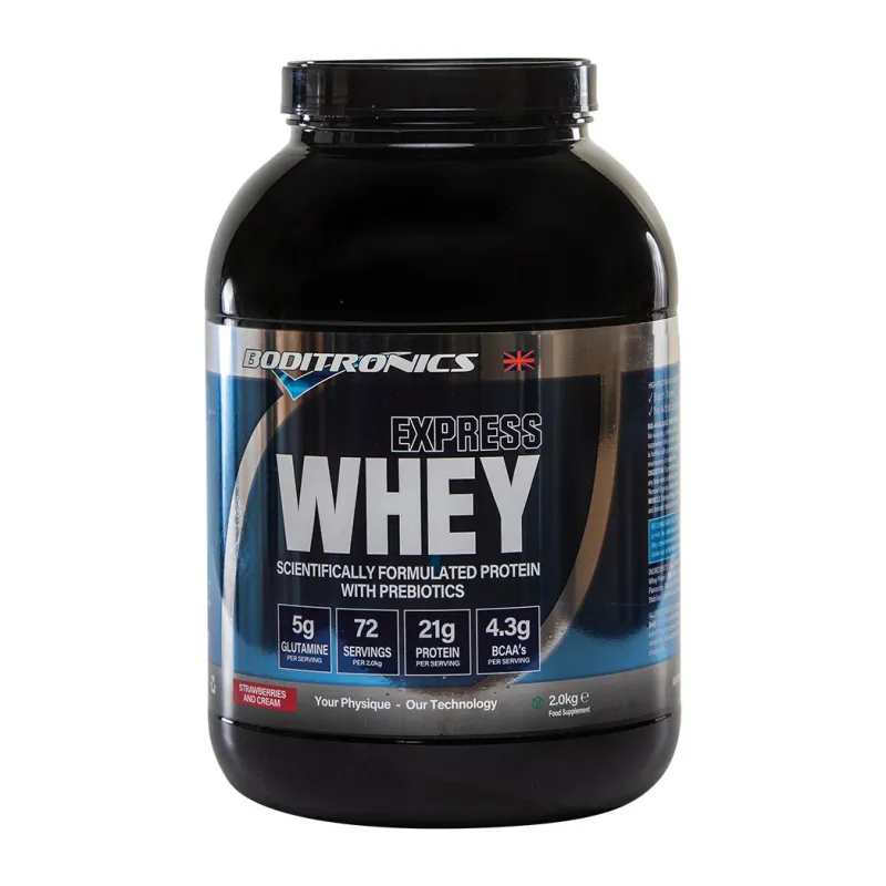 Boditronics Express Whey - High Quality Whey Protein Powder with Prebiotics