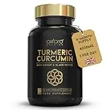 Oxford Origins Advanced Turmeric and Black Pepper Capsules 4030mg Made in the UK | ONE per Day Turmeric Supplement with Ginger & Black Pepper | 120 High Strength Tumeric Curcumin Capsules for Joints | 4 Month Supply