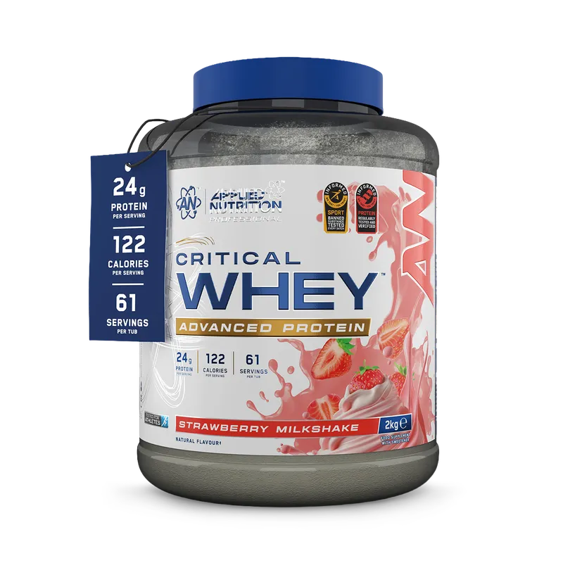 Applied Nutrition Critical Whey Protein Strawberry Milkshake Powder 2Kg