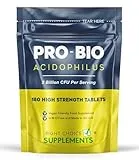 Right Choice Supplements Probiotics for Gut Health | 180 Lactobacillus Acidophilus Tablets (Not Capsules) | High Strength Probiotic Supplement for Men & Women | Vegan, GMO, Gluten Free & UK Made