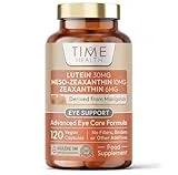 Time Health Micro-encapsulated Formula - Lutein 30mg - Meso-zeaxanthin 10mg - Zeaxanthin 6mg - 100% Pure, Natural & Highly Bioavailable - 4 Month Supply - UK Manufactured - Zero Additives - 120 Capsules