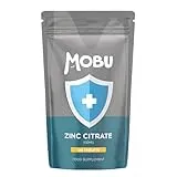 MOBU Zinc 100mg 120 Tablets Max Strength | Immune Function, Fertility & Healthy Bones, Vision, Hair, Nails and Skin | Zinc Citrate Supplement | Vegan UK Made | GMP Approved | MOBU