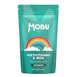 MOBU Multivitamin & Iron 120 Tablets for Men & Women | Vitamin B, C, D, E and Iron | Immune Support & Daily Wellbeing Multivitamins | Vegan | MOBU UK