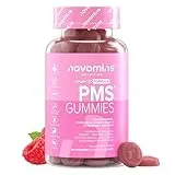 novomins PMS Supplements – 60 Gummies for Premenstrual Syndrome – Gluten Free – Vegan – Hormonal Imbalance with Chaste, Vitamin B6, D2, Magnesium and Probiotics – for Energy – Novomins