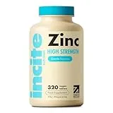 Incite Nutrition Zinc 40mg - 10+ Month’s Supply - High Strength 320 Premium Tablets - Supplements Suitable for Vegetarian & Vegans - Maximum Strength Quality Pure Zinc Tablets - Support Immune System - Made in UK