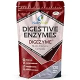 NutriVolv Digestive Enzymes | 120 Tablets | DigeZyme® | Contains Amylase, Lactase, Lipase, Protease & Cellulase | Digestion Support, Gut Health, Bloating & Discomfort Relief | Vegan | UK Made | by NutriVolv