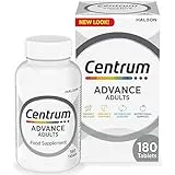 Centrum Centrum Advance Multivitamin & Mineral Supplements, 24 essential nutrients including vitamin D, C, Calcium, Daily Multivitamin Tablets, 180ct