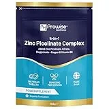 PH PROWISE Healthcare 5-in-1 Zinc Picolinate Complex 50 mg | 365 Vegan High Strength Tablets Added with Copper and Vitamin B6 | 6 Months’ Supply Help with Immune System, Bone Health and Fertility | Made in UK by Prowise