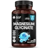 NEW LEAF PRODUCTS Magnesium Glycinate Supplements - 1040mg of Magnesium - 120 High Strength Capsules Providing 208mg Elemental Per Serving - Pure Active Ingredient - UK Manufactured By New Leaf Products