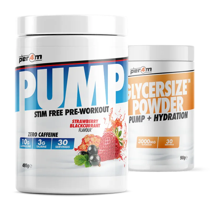 PER4M Nutrition Pump Stim Free Pre Workout with Glycersize
