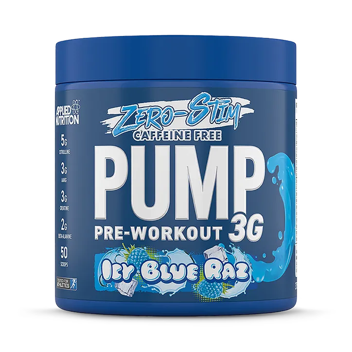 Applied Nutrition Caffeine Free Pump Pre Workout Icy Blue Raz