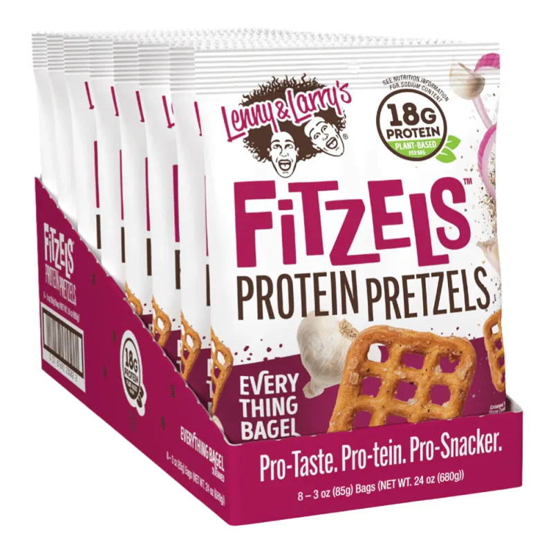 Lenny & Larry's Fitzels Protein Pretzels Box (8 Packets)