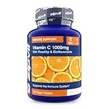 Zipvit Zipvit Vitamin C 1000mg, 180 High Strength Vitamin C Tablets with Rosehip & Bioflavonoids, Vegan VIT C Supplement, Supports The Immune System and Reduction of Tiredness and Fatigue