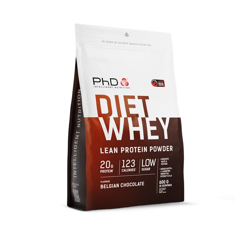 PhD Diet Whey Protein Powder Belgian Chocolate 600g