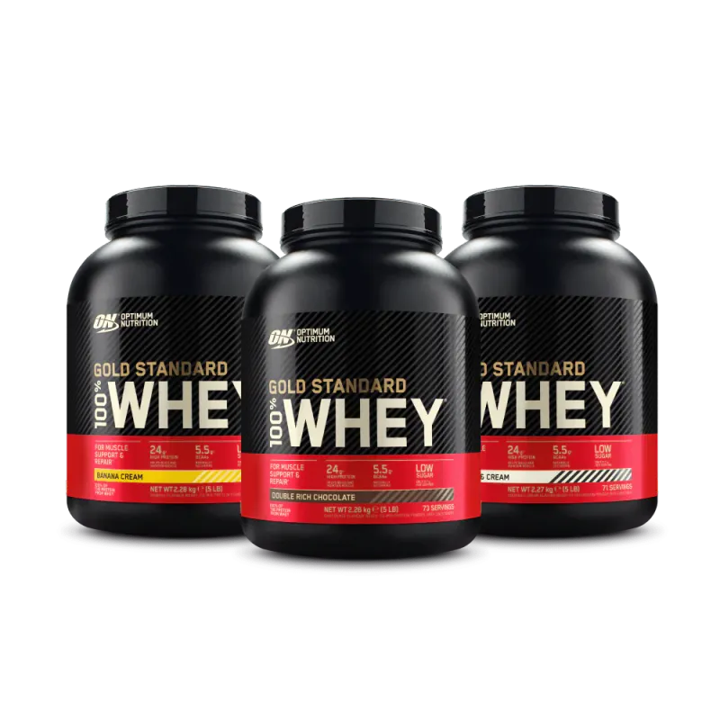 Fast Bundle 3x Gold Standard 100% Whey Protein Powder