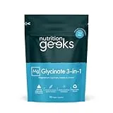 Nutrition Geeks Magnesium Glycinate 3-in-1 Complex - 1800mg Supplements as Bisglycinate, Citrate & Malate 90 Vegan Capsules, Triple High Absorption 384mg Elemental, UK Made