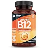 NEW LEAF PRODUCTS Vitamin B12 High Strength Tablets - 1000mcg Vegan B12 Vitamin Methylcobalamin Supplement – Contributes to The Reduction of Tiredness and Fatigue & Immune Energy Support Made in the UK (4 Month Supply)