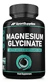 SS Sport Supplies Magnesium Glycinate Supplements 1500mg & Vitamin B6-120 High Strength Capsules - 1500mg of Magnesium Providing 315mg Elemental Magnesium (Bisglycinate) - Pure Active Ingredient