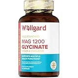 Wellgard Pure Magnesium Glycinate by Wellgard - Not Mixed with Citrate or Malate, High-Strength Magnesium Supplement, Mag 1200, Vegan, High Absorption Bisglycinate, 240mg Elemental Magnesium, Made in UK