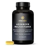 Inessa Inessa Methylated Multivitamin for Men and Women - Advanced Natural Daily Mens Multivitamins with CoQ10 100mg, Vitamins D3, K2, A, B Complex Vitamins, Folic Acid & Zinc - 60 Vegan Tablets