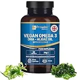 PH PROWISE Healthcare Prowise Vegan Omega-3 DHA from Algae Oil | 60 Softgels with Vitamin E | 400mg DHA + 10mg Vitamin E | 100% Plant-Based | Supports Brain and Eye Health | Pure & Sustainable Sourced