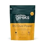 Nutrition Geeks Vitamin B12 Tablets High Strength - 1 Year Supply (365 Tablets) - 1000mcg Dual Power B12 Vitamin Complex with Methylcobalamin & Adenosylcobalamin - Vegan Supplement - (Packaging Design May Vary)