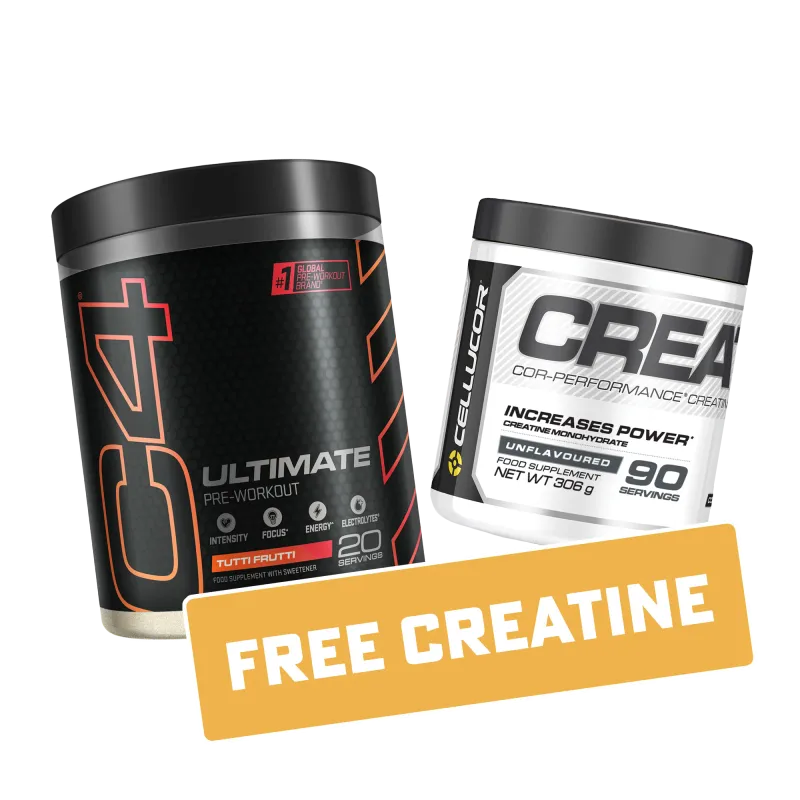 Cellucor C4 Ultimate Pre Workout (New Version) 496g + Free Cellucor Creatine 306g