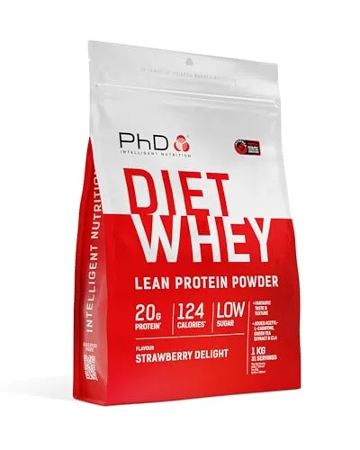 PhD Diet Whey Protein Powder Strawberry Delight 600g