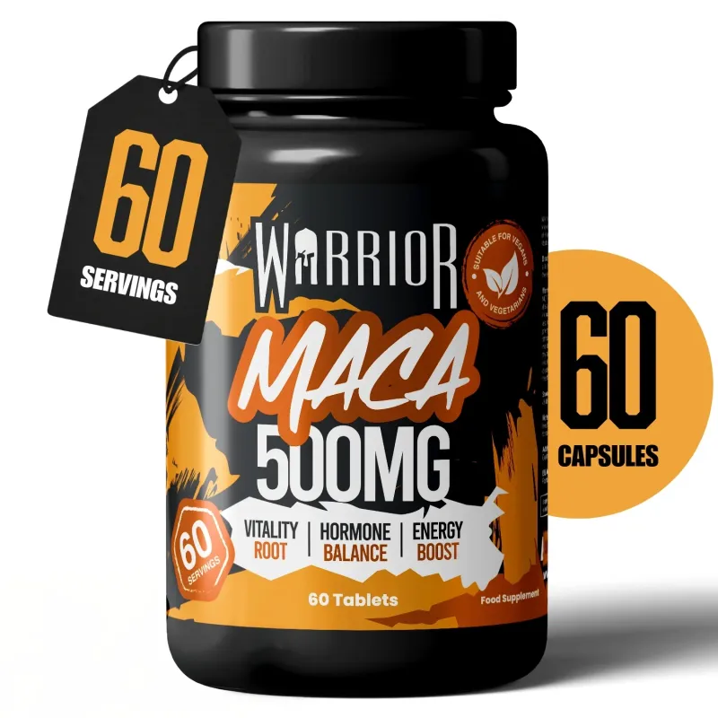 Warrior Warrior Maca – 500mg Capsules (60 Caps) | Natural Vitality, Hormone Balance & Performance Support