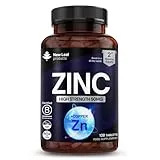 NEW LEAF PRODUCTS Zinc 50mg High Strength - 120 Zinc Tablets (2 Month Supply) High Strength Zinc Supplements Contributes Towards Immune Function and Maintenance of Healthy Bones, Vision, Hair, Nails and Skin - UK Made