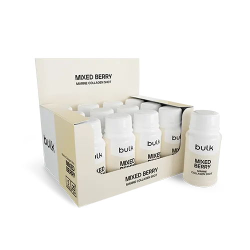 Bulk Bulk Marine Collagen Shots - Mixed Berry - 12 Shots - Hyaluronic Acid - Biotin Supplement