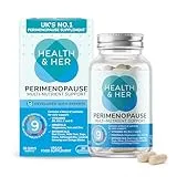 Health and Her Health & Her Perimenopause Supplement, 9-in-1 Daily Multivitamin for Women with Red Clover & Ashwagandha, Vegan & Gluten Free, 30-Day Supply, 60 Capsules