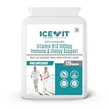 ICEVIT ICEVIT Vitamin B12 1000mcg Methylcobalamin Capsules – 120 Vegan Vitamin B12 Capsules – High Strength B12 Supplement – One a Day – Made in UK – Food Supplement