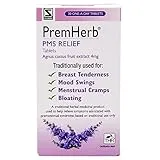 Schwabe Schwabe Pharma - Premherb PMS Relief - Agnus Castus Fruit Extract 4mg - Traditionally Used for Relief of Breast Tenderness, Mood Swings, Menstrual Cramps, Bloating - 30 Tablets