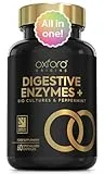 Oxford Origins Award Winning 10-in-1 Digestive Enzyme Supplements | Made in The UK | Probiotics & Peppermint Oil for Gut Health, Bloating Relief and Belly Reduction | One Vegan Capsule per Meal | 60 Capsules