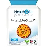 Health4All Health4All Lutein and Zeaxanthin Supplement 25mg per Capsule, 60 Capsules 2 Months Supply, Purest Eye Health Marigold Extract Supplement, Natural Eye Vitamins for Vision Care | Made in UK