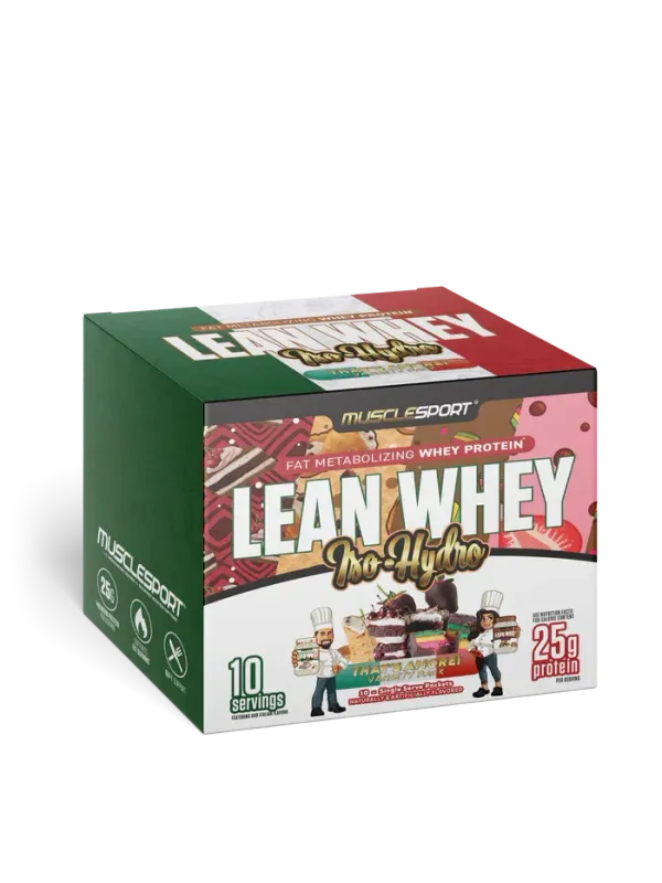 MuscleSport USA Lean Whey Variety Sample Box (10 Samples)