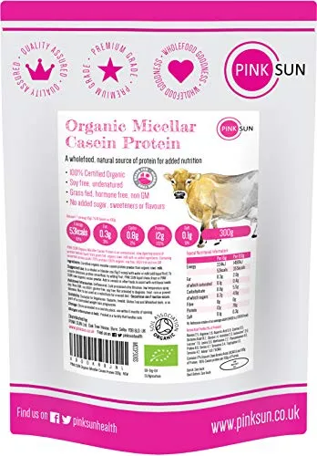 Pink Sun Organic Casein Protein Powder Pure Native Micellar