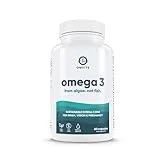Omvits Omvits Vegan Omega 3 DHA from Algae Oil 1000mg - 60 Softgel Capsules with Vitamin E - Sustainable Algal Alternative to Fish Oil - Vegetarian Essential Fatty Acids - Supports Heart, Brain & Eyes